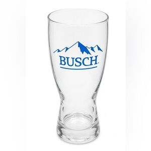 Busch Beer Blue Mountain Pilsner Glass Vintage 80s 10oz